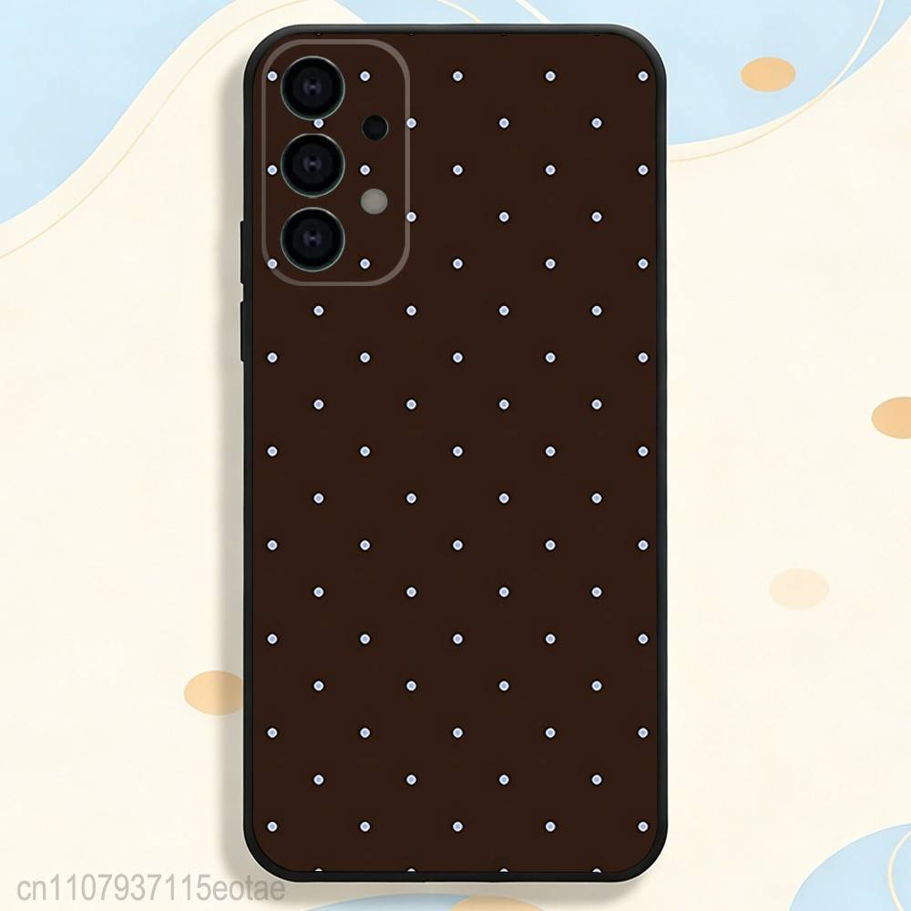 

INS Коричнево-красный чехол в горошек для Samsung серии S s21 s22 s23 s24 s25 S26 FE Plus Ultra Мягкий ТПУ, приятный для кожи чехол SamsungS20Plus