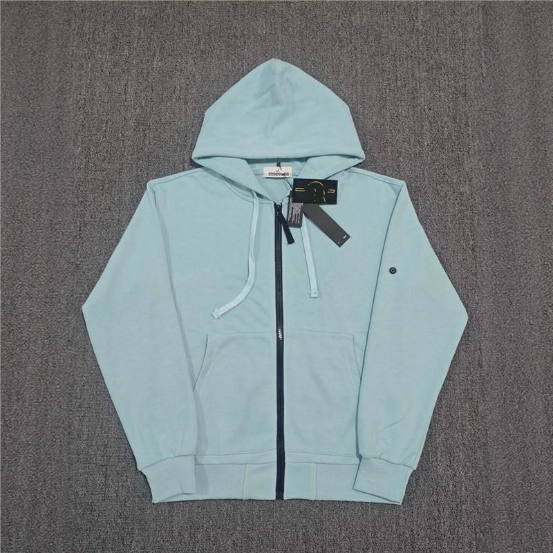 Jachetă Unisex Toamnă Iarnă cu Mânecă Raglan, cu Glugă și Fermoar, cu Insigne