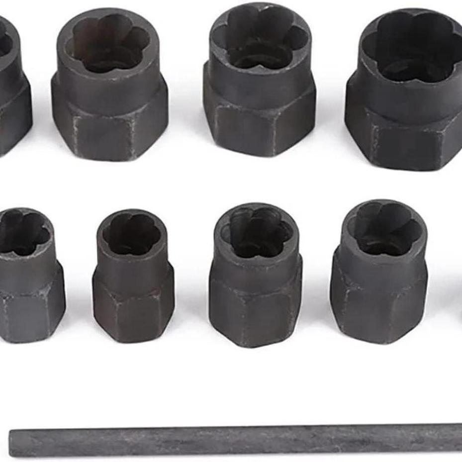 11Pcs Nut And Bolt Extractor Damaged Screw Remover Impact Socket Tool Set Bolt Nut Screw Removal Socket WrenchTool Kit Post It