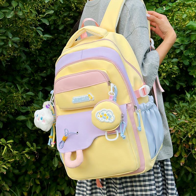 for women, contrasting colors, casual and versatile men's and women's large-capacity backpack, lightweight burden-reducing backpack