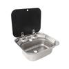Folding RV Stainless Steel Sink with Lid for Kitchen and Vegetable Washing