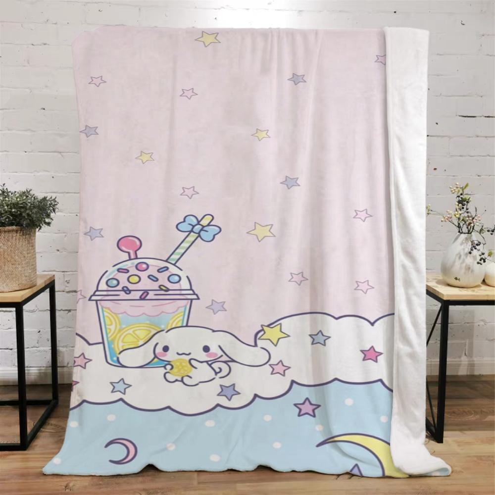 Cinnamoroles Summer Blanket Throw Fluffy Plaid Warm Blankets for Cold Microfiber Bedding Beach Towel Home Interior Knee Soft Nap