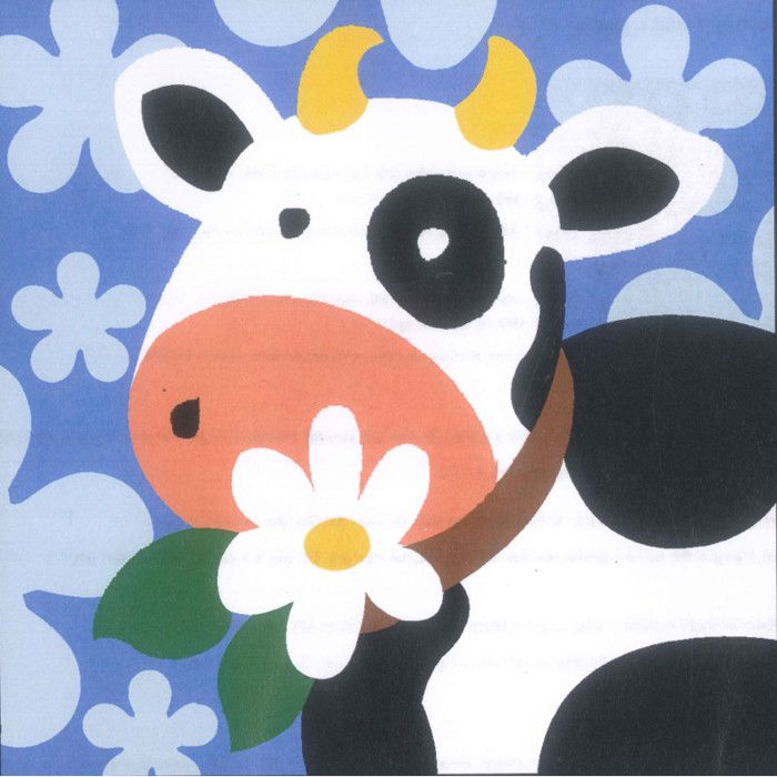 Kit de canevas pour enfant Seg de Paris motif petite vache