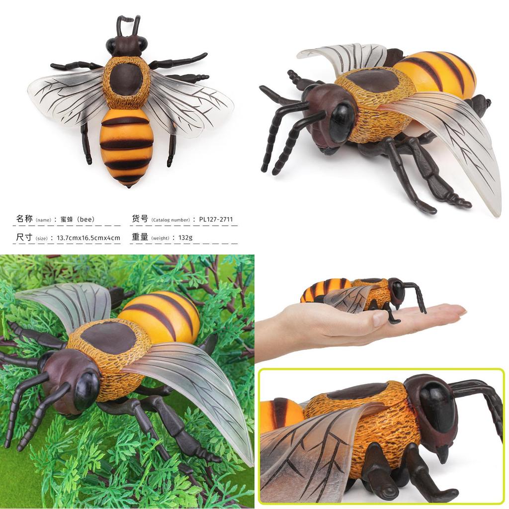 Large Wild Bee Replica With Pvc Construction For Educational Decor And Kids Gift