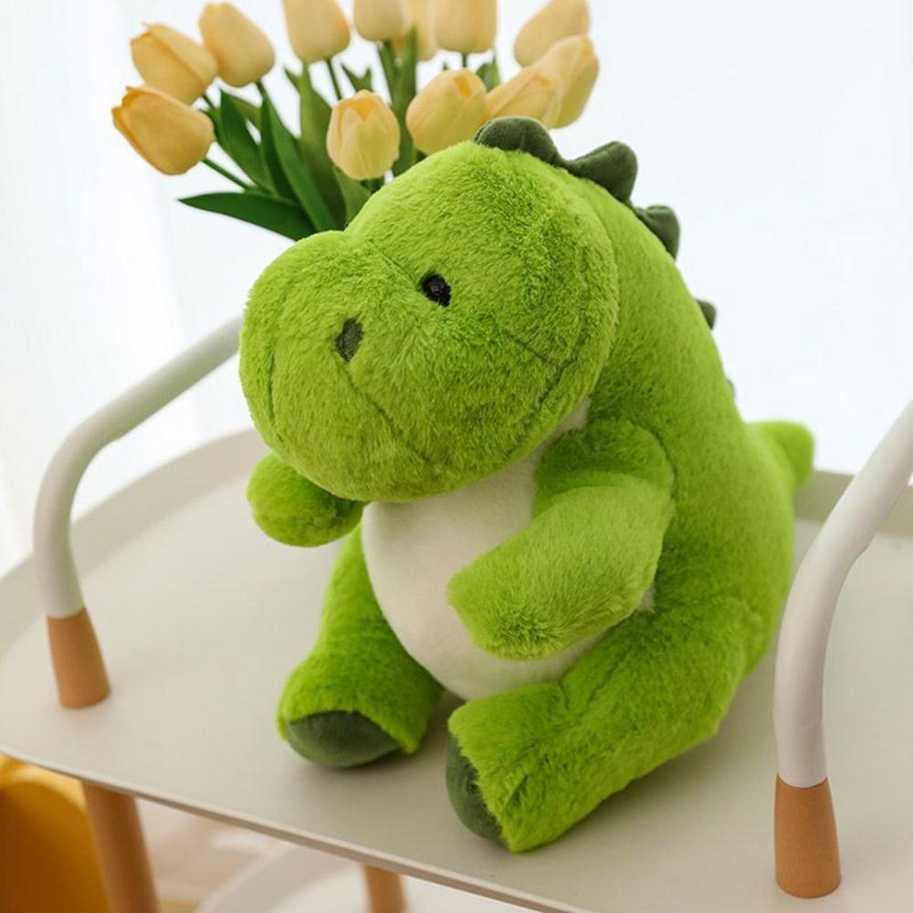 25CM Cute Green Chubby Baby Dinosaur Plush Toy Children's Sleeping Pillow Pink Kawaii Animal Doll Child Birthday Christmas Gift