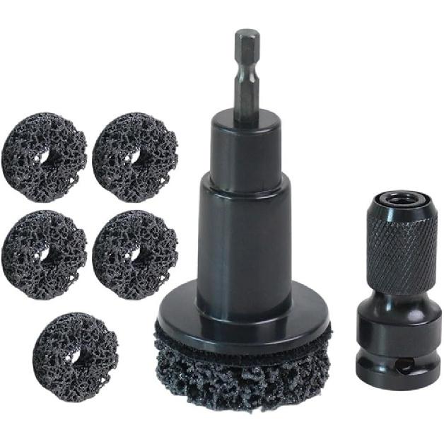 

8Pcs Wheel Hub Cleaning Tools, Brake Rotor Resurfacing Kit Hub Quick Rust Removal For Lug Studs & Rotors Wheel And Brake Disc Cleaning And Polishing