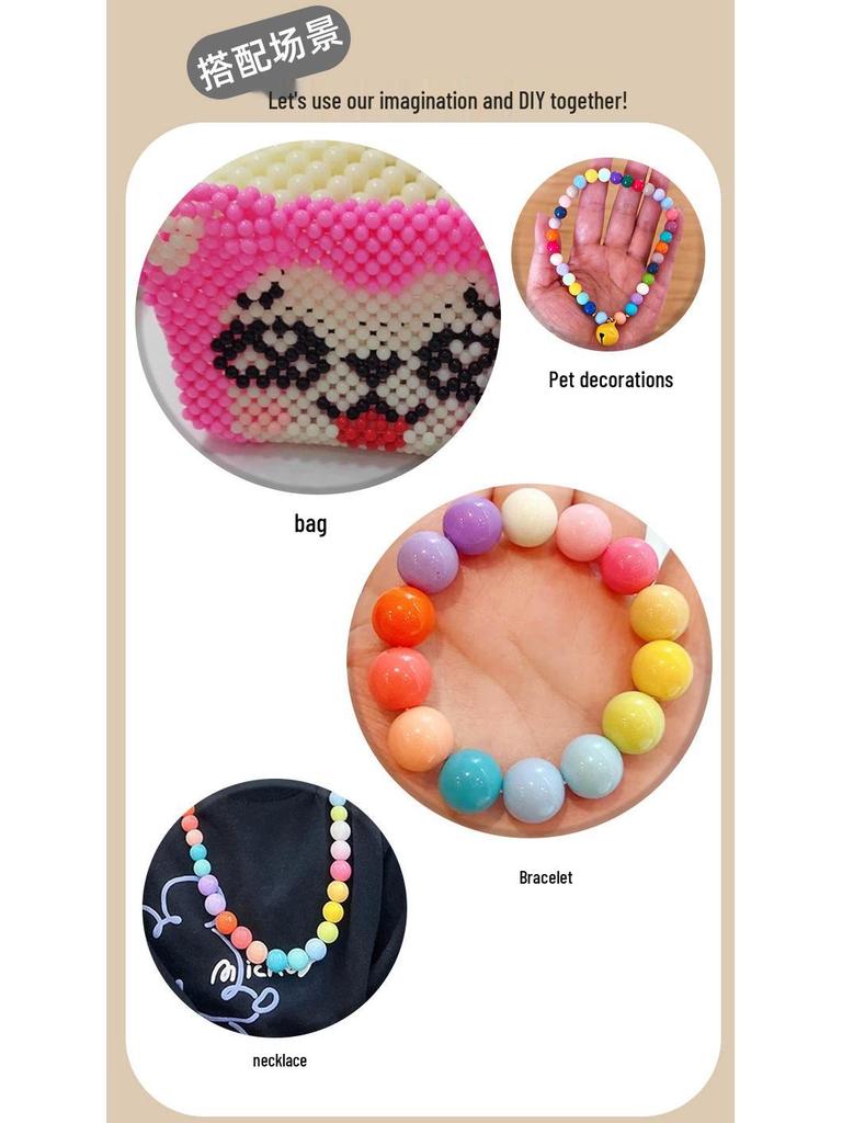 Iridescent AB Color Bubble Beads – Handmade for DIY Bracelets, Wedding Dress Accessories, and Imitation Pearls