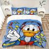 3pcs Donald Duck Music Notes Headphones Printed Quilt Set Soft and Comfortable Quilt Cover for Bedroom, Guest Room Bedding Set S036