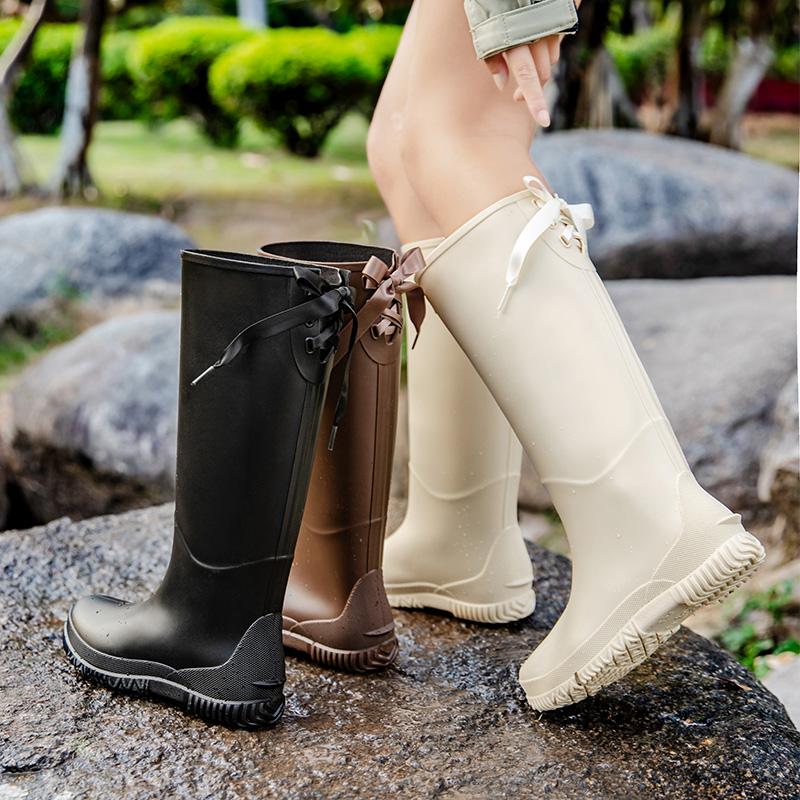 New-style Adult Rain Boots with Soft Soles: Stylish High-cylinder Waterproof Adult Rubber Shoes, Outdoor Water Boots