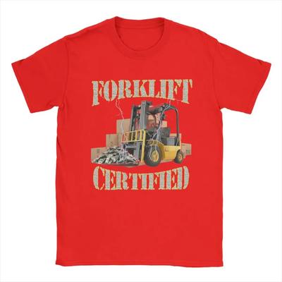 Forklift Certified Operator Men's T Shirts Funny Tees Short Sleeve Round Collar T-Shirts  Summer Tops