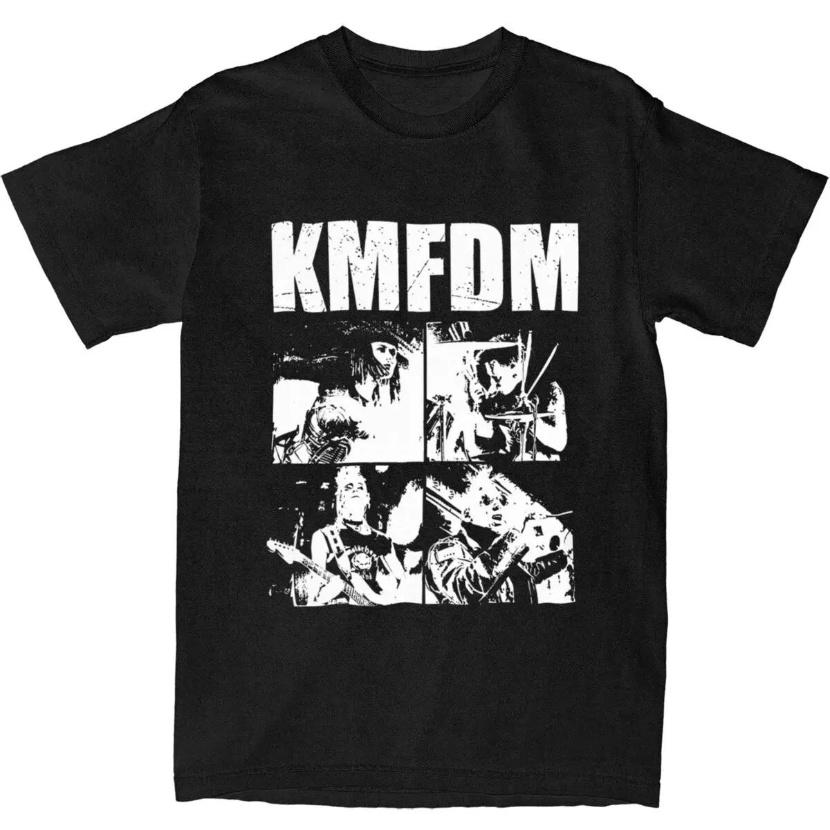 

KMFDM T-Shirt Rock Band Hip Hop T Shirts Short Sleeve Y2K Retro Tops Summer Cotton Round Neck 4XL 5XL 6XL Clothing L