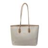 Women's large capacity PU shoulder bag monochromatic stitching bag casual totes