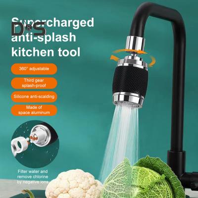 360-Degree Swivel Faucet Extender with Adjustable Water Flow Modes Splash-Proof Kitchen Faucet Aerator