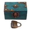 Vintage Jewelry Box Wooden Box Home Desktop Jewelry Storage Box With Password Lock Window Displays Treasure Chest Home Decor