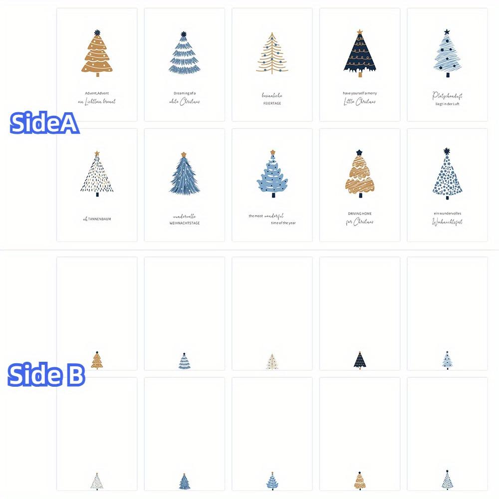 10Pcs Christmas Cards Set with Different Motifs, German Postcard Set for Christmas, Christmas Postcards with Greetings in German