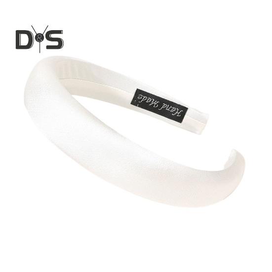 

Усиленный дизайн обруча для волос, сплошной цвет, широкая повязка на голову, мягкая на ощупь губка, повязка для волос, универсальные аксессуары для волос белый