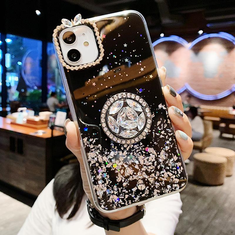 Applicable To IPhone 15 Phone Case Glue Glitter Powder Star 14Promax Apple 16 Protective Case 13 Diamond Ring