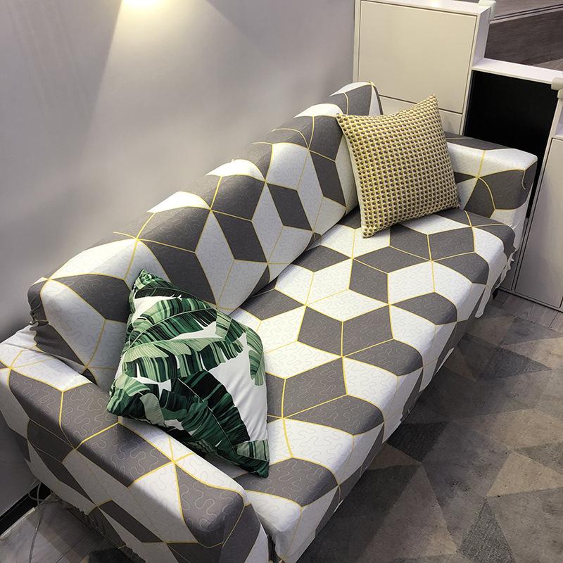 Geometric Elastic Sofa Covers for Living Room All-inclusive Slip-resistant Couch Cover Strech L Shape Corner Sofa Slipcovers 1PC
