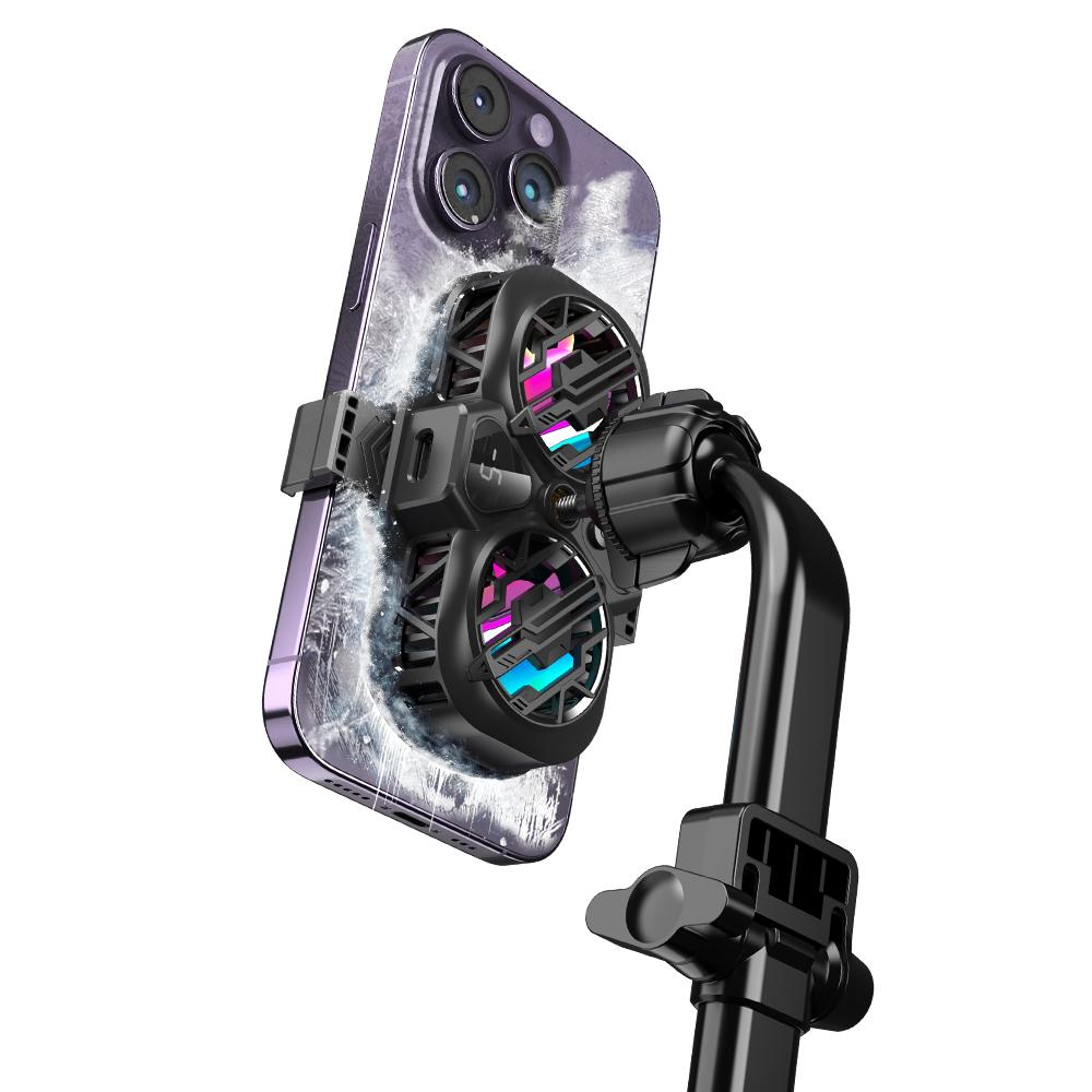 K11 Semiconductor Dual-Core Cooling Fan Smartphone Radiator with RGB Light