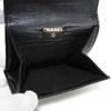 Used 10097 Compact Flap Wallet 7943 COCO Mark CC Mark 3rd Series Vintage Deca Coco Caviar Skin Black Unisex from Japan