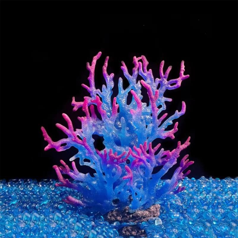 Artificial Coral Decorative Plant Tree Decors for Fish Tanks Ornaments Colorful Ornaments Plant for Terrarium Plant