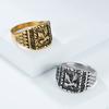 Vintage Spreading Eagle Stainless Steel Ring for Men Gold Plated Jewelry New
