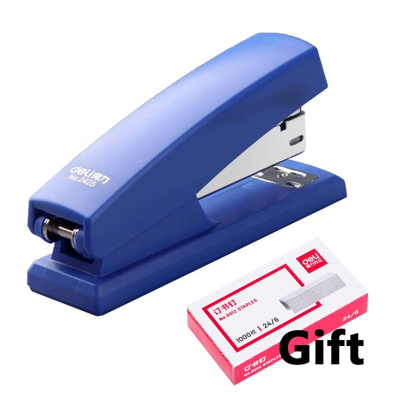 Deli 0425 Heavy Duty Stapler With 1box Staples 20 Sheet Capacity Labor-saving Design Stationery For Office School Supplies