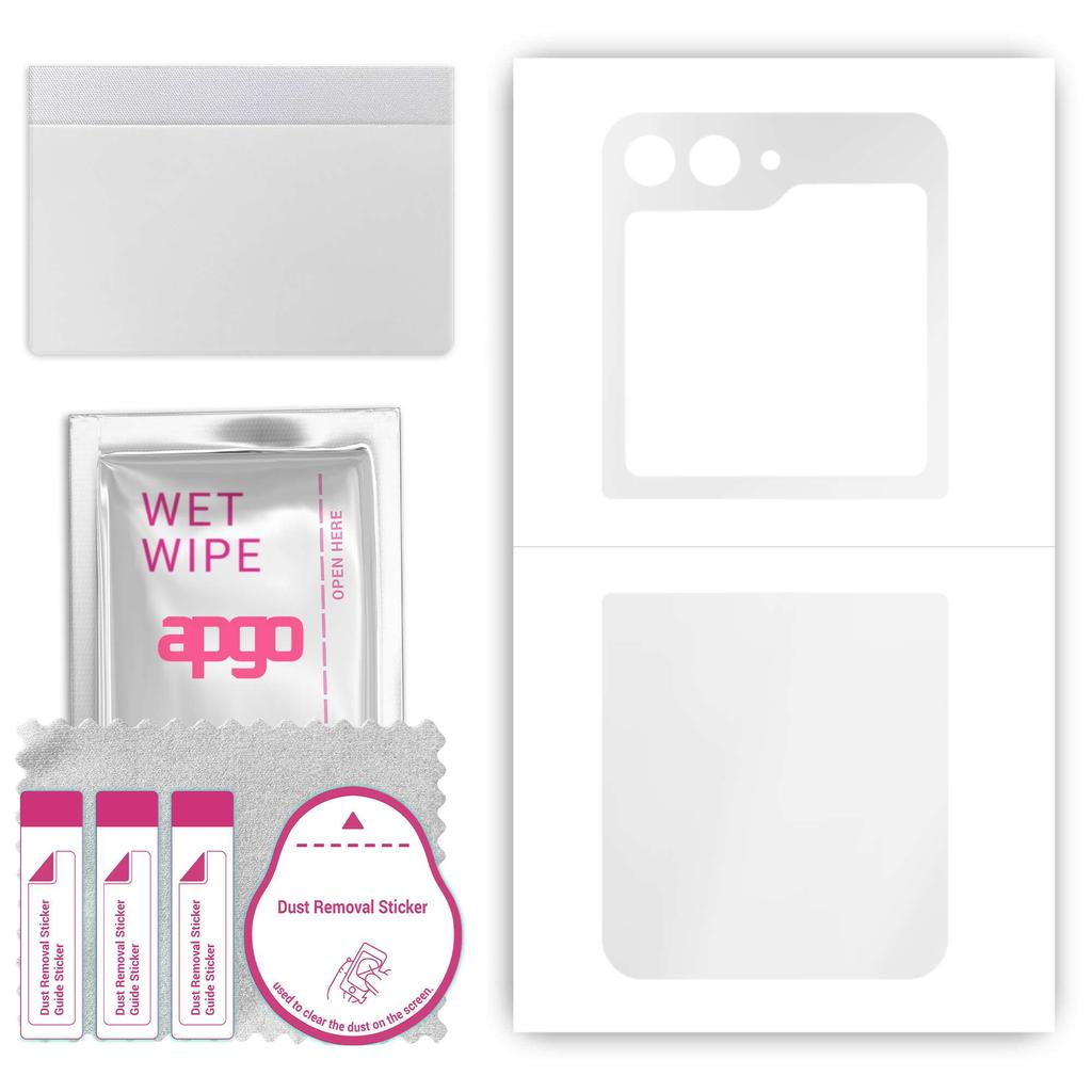 apgo Ultra Clear Protective Skin Sticker for the back compatible with Samsung W24 Flip, Wrap Film, Hydrogel Film, Flexible, Soft TPU with positioning