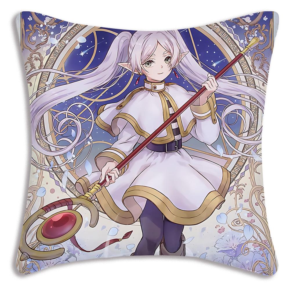 Anime C-Cowboy Bebops Pillow Covers Cartoon Sofa Decorative Home Double-sided Printing Short Plush Cute Cushion Cover