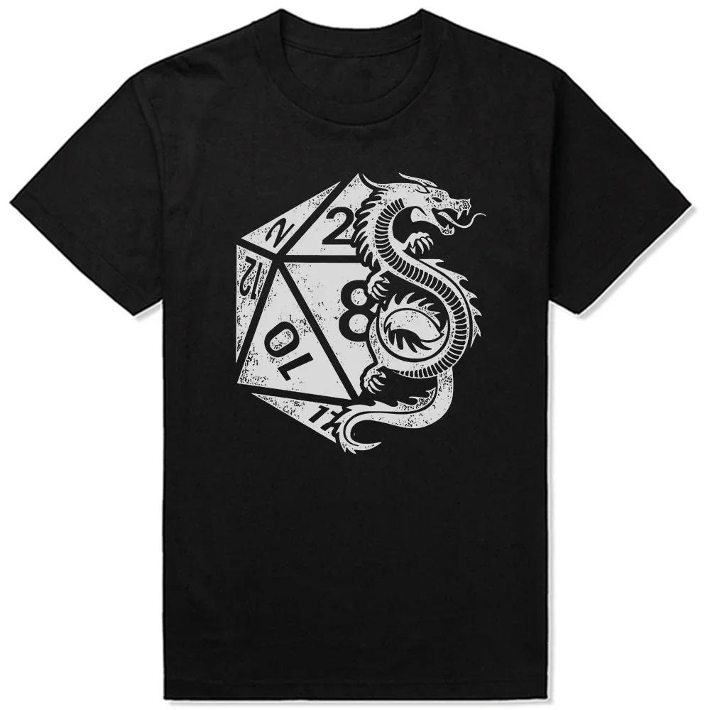 DND Game Cotton Humor TShirt Dragon Dice D20 Dungeon Dice... XL