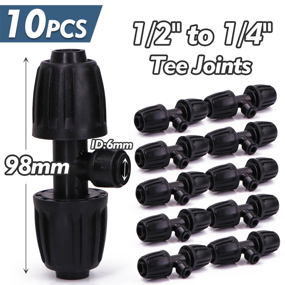 

1/4 на 1/2 3/4/6-ходовой быстроразъемный соединительный адаптер ПВХ для основного шланга, фитинг для поливочного шланга, садовая система автоматического капельного полива