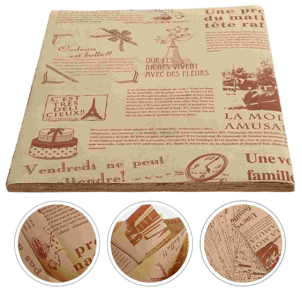 200 Pcs Silicone Paper Roll Liner Greaseproof Fryer Pad for Bread Non-stick Baker Papers Food Baking Cake