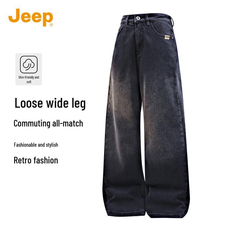 JEEP Men s Loose Fit Straight Leg Denim Pants 38