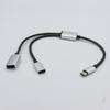 MultiDevice Connection USB C Male To 2 Female Y Splitter, 480Mbps Data Syncs And Charge Cord For Laptops,