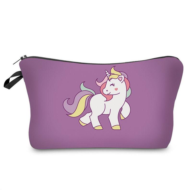 Make Unicorn Up Bag Idea Pencil Case Emoji Cosmetic Travel Girls Ladies Gift  S