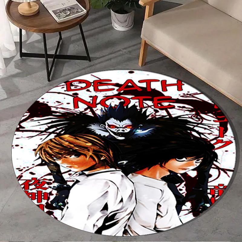 1PC Death Dark Secrets Round Rug, Non-slip Chair Mat, Home Decor, Circle Carpet Perfect for Office, Bedroom, Living Room,Christmas gift