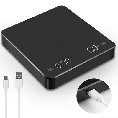Cyfrowa waga do kawy z timerem Ładowanie USB Waga do kawy Wysokoprecyzyjna waga elektroniczna do kuchni Kawiarnia Ekran dotykowy