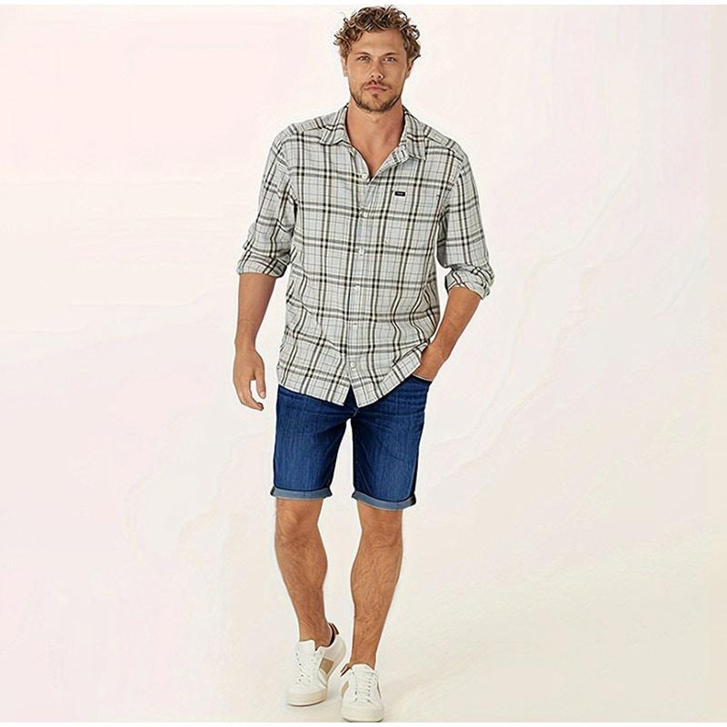 

Лето 2024 года, новые модные мужские брюки прямого кроя, повседневные, в стиле пригородных поездов, с подвернутым краем, стираные, длиной пять четвертей 2XL темно-синий