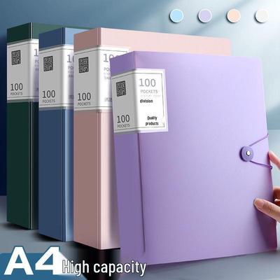 Průhledná A4 složka na dokumenty s vkládací kapsou pro uložení testových papírů pro kancelářské použití