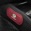 Car Leather Knee Pad Cushion Cushion Thigh Support Anti-collision Pad For Skoda Octavia 2 3 Fabia Kamiq Kapoq Kodiaq A5 A7 Rapid SCALA Superb