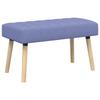 Channel Tufted Bench Denim Blue 80 X 40 X 46 Cm Fabric