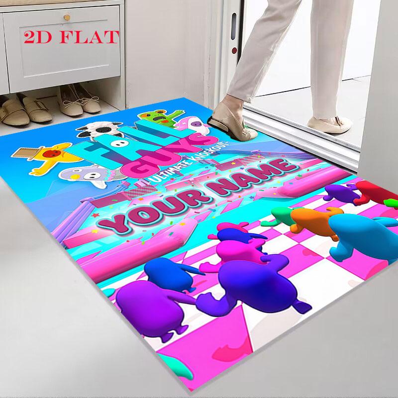 Custom Fall Guys Carpet Rug for Living Room Bedroom Home Sofa Decoration,Kids play Nonslip Floor Mat