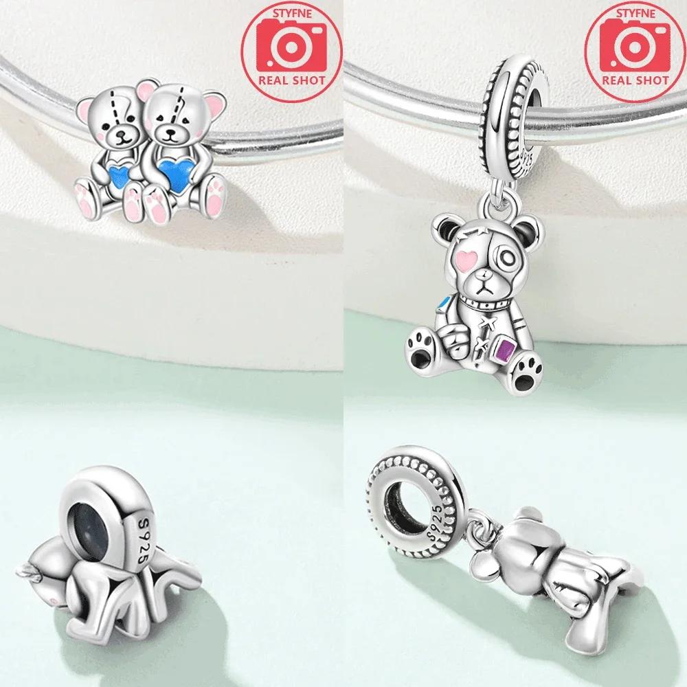 copper Charm Bead Charms Cute Cats Dogs Elephant Bear Bead Charms Compatible With Authentic Bracelets Do It Yourself Necklaces Making Accessories Wome