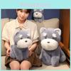 Puppy Plush Schnauzer Simulation Animals Doll Birthday Gift Bedroom Toy Pillow