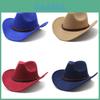 Cappello da Cowboy Western per Uomo Donna in Feltro di Lana per Uso Casual all'Aperto