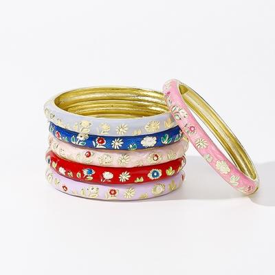 Traditionelles Chinesisches Blumenarmband Emaille Damen Armband Vintage Cloisonné Armband Damen