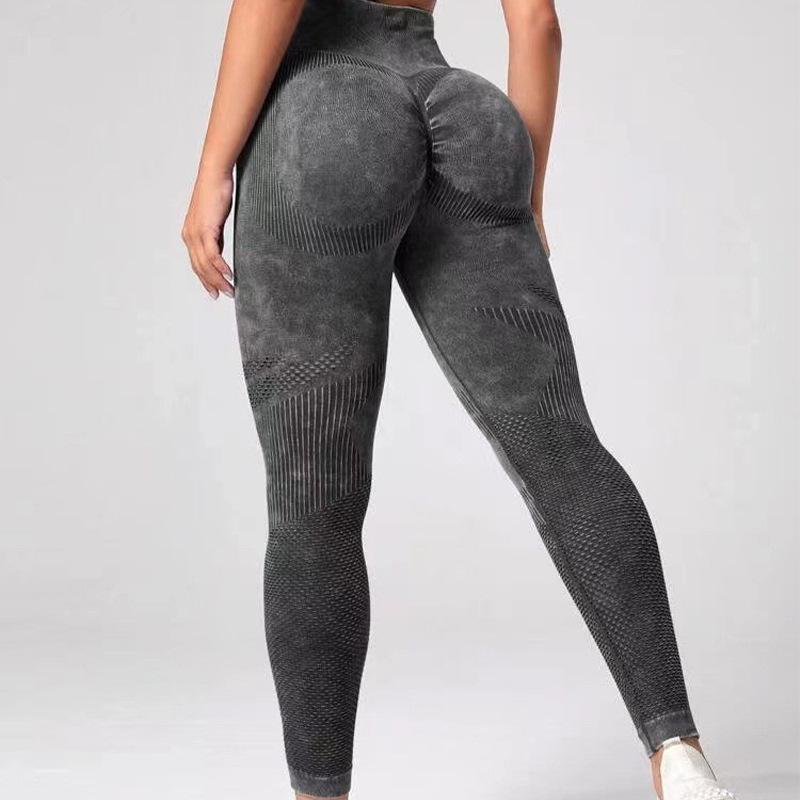 High-Waist Seamless Yoga Pants - European and American Style, Hip-Lifting, Frosted Finish, Women's Fitness Wear