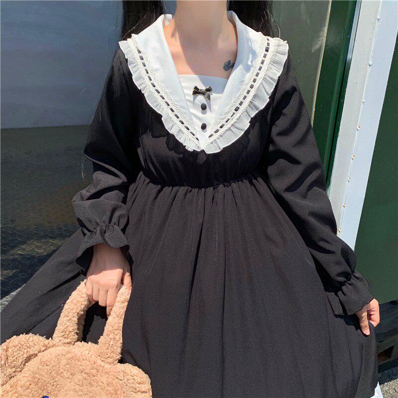 Buy Japanese Lolita Style Autumn Spring Women Princess Dress ...