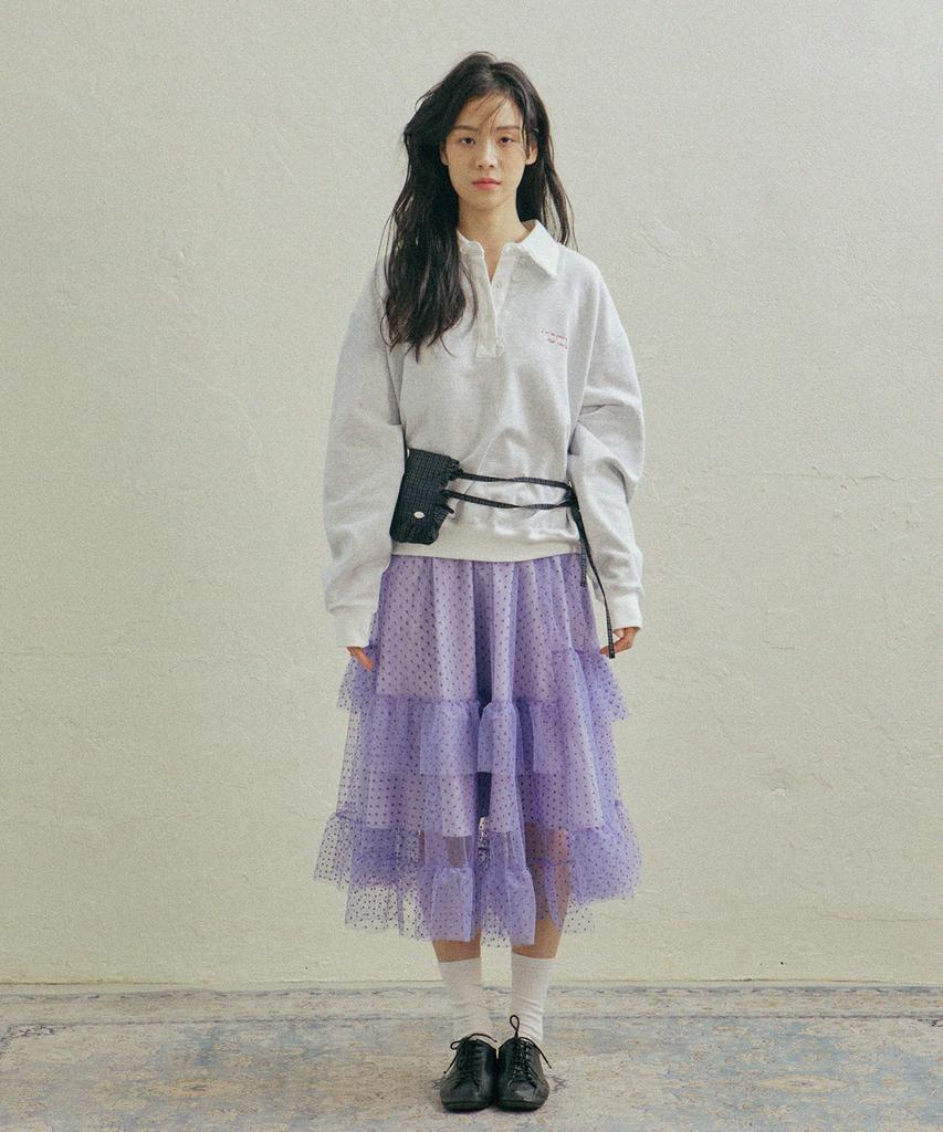 Hocus Pocus Tulle Long Tiered Skirt_Purple