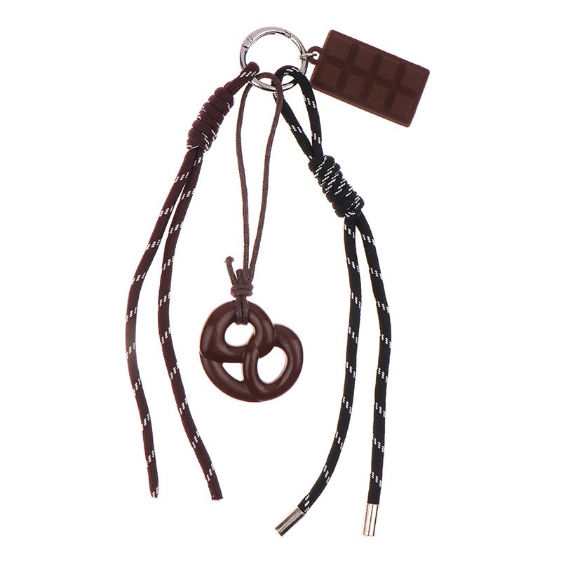 Ins Braided Rope Baseball Keychain Creative Sports Keyring Trendy Woven Rope Key Holder Girls Bag Pendant Key Accessories